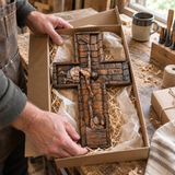 Christ Still Reaches Down – Hand-Carved Beechwood Savior Cross