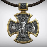 S925 sterling silver double-sided Jesus and Virgin Mary necklace - BGCOPPER