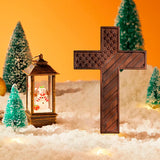 American Flag Cross - Carved in Natural Wood - BGCOPPER