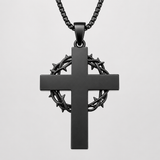 By His Wounds Turquoise Crown of Thorns Cross