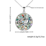 Owl Tree of Life Alloy Necklace โ Wisdom, Growth & Iridescent Beauty