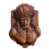 Bgcopper October Release | Beech Wood Sculpture of Jesus with Crown of Thorns — A Reminder of Love for Christmas