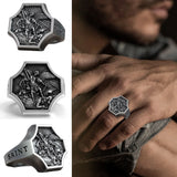 Archangel Michael S925K Silver Ring - BGCOPPER