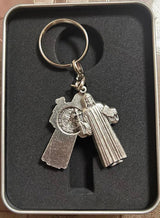St. Benedict's Exorcism Keychain - Presented in a beautiful St. Benedict's gift box - BGCOPPER