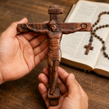 Sacred Art Solid Wood Crucifix - craftsmanship detail