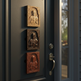 Sacred Heart of Jesus Hand-Carved Wood Magnet - 4 Premium Wood Tones for Home, Car & Office