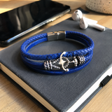 Anchor Leather Braided Bracelet