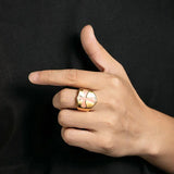 Crusader Shield Stainless Steel Cross Ring - BGCOPPER