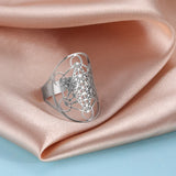 Metatron's Cube Ring Archangel Protection Women Ring Stainless Steel Jewelry - BGCOPPER