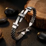 Nails Shaped Cross Mesh Chain Stainless Steel Bracelet for daily faith wear and Christian gifting