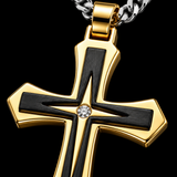 Modern Two-Tone Cross Necklace – A Bold Daily Reminder of Faith