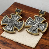 S925 sterling silver double-sided Jesus and Virgin Mary necklace