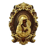 Mother Mary with Baby Jesus Wood Carving Decor - BGCOPPER