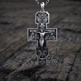 S925K Silver Orthodox Crucifixion Necklace - BGCOPPER