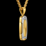 Radiant Shield Pendant Necklace – Titanium Steel Faith-Inspired Men's Necklac