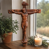 Sacred Art Solid Wood Crucifix - gift presentation