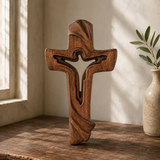 Jesus Ascends the Cross Wood Carving