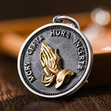 「Praying Hands」Copper - Silver Medallion: A Tangible Sign of God’s Presence