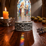 S925K Silver Archangel Michael Ring | Sacred Protection and Baroque Rococo Style Engravings