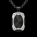 Radiant Shield Pendant Necklace – Titanium Steel Faith-Inspired Men's Necklac