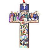 Nativity Cross Resin Hand Painted Color Decoration - BGCOPPER
