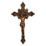 Wood Carving of Jesus Cross with St. Benedict's Exorcism - BGCOPPER
