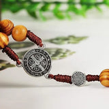 (Only $9.90 before Christmas) St. Benedict's Cross Exorcism Rose Necklace - BGCOPPER