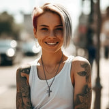 American Flag Cross Necklace - BGCOPPER