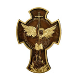 Archangel Michael Large Wooden Sculpture for Christian home decor and prayer spaces