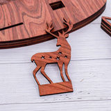 Illuminated Christmas Tree Nativity Scene Ornament with Reindeer - BGCOPPER