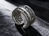 The Last Supper 925K Sterling Silver Open End Adjustable Ring