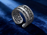 The Last Supper 925K Sterling Silver Open End Adjustable Ring
