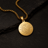 Jesus Thorn Crown Coin Necklace, 316L Titanium Steel Men Pendant