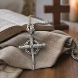Nail Cross Crown of Thorns Necklace – Faith, Redemption & Timeless Strength - gift presentation