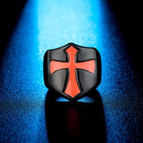 Crusader Shield Stainless Steel Cross Ring - BGCOPPER