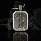 St.Michael Archangel Necklace guardian angel patron saint of paratroopers police military paramedics firemen Michael talisman protection - BGCOPPER