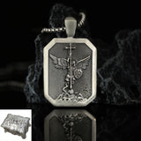 St.Michael Archangel Necklace guardian angel patron saint of paratroopers police military paramedics firemen Michael talisman protection - BGCOPPER
