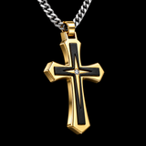 Modern Two-Tone Cross Necklace – A Bold Daily Reminder of Faith