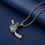 Hockey Glove Pendant Stainless Steel Men's Punk Necklace - BGCOPPER