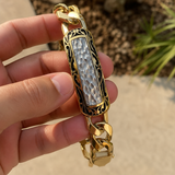 Hand-Hammered Textured Curb Chain Bracelet