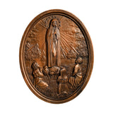 Our Lady of Fatima Wood Carving Decoration - Virgin Wall Pendant - BGCOPPER