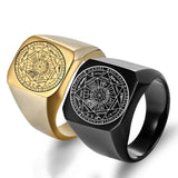 Seal of the Seven Archangels Stainless Steel Men's Trigger Finger Seal of Solomon - BGCOPPER