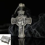 Sterling Pewter/S925K Silver Jesus Cross Necklace - BGCOPPER