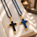 Titanium Steel 18K Gold Cross Necklace | A Christian Emblem of Faith and a Fashion Statement