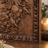 Assumption of Mary Hand-Carved Wood Wall Art: A Tribute to Heavenly Glory