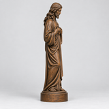 Sacred Heart of Jesus Hand-Carved Beechwood Statue – Catholic Prayer, Home Blessing & Faith Gift
