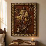 Assumption of Mary Hand-Carved Wood Wall Art: A Tribute to Heavenly Glory