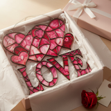 Love & Hearts Stained Glass Suncatcher: A Radiant Celebration of Love