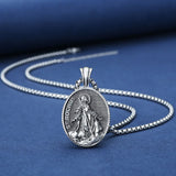 Pure Tin St. Rochus Medallion Necklace,The patron saint of dogs, plagues,bachelors, sick cows, the disabled, surgeons,pilgrims, falsely accused people,pharmacists. - BGCOPPER