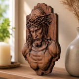 Jesus Crown of Thorns Beechwood Sculpture